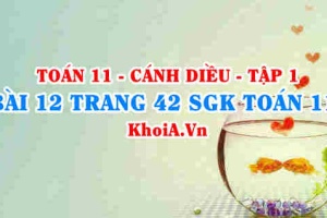 Bài 12 trang 42 SGK Toán 11 tập 1 Cánh Diều